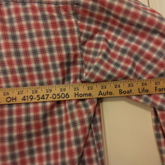 Cinch shirt mens M Medium red black plaid button western long sleeve rodeo - Picture 4 of 8